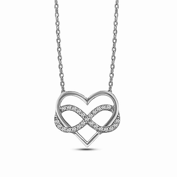 dKeniz Kettenanhänger "925/- Sterling Silber Infinity Herzkette" günstig online kaufen