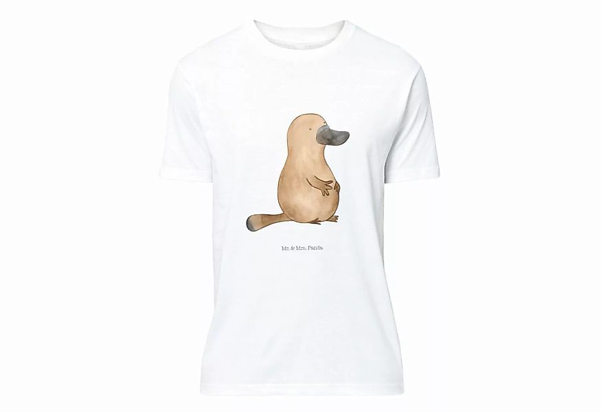 Mr. & Mrs. Panda T-Shirt Schnabeltier mutig - Weiß - Geschenk, Meerestiere, günstig online kaufen