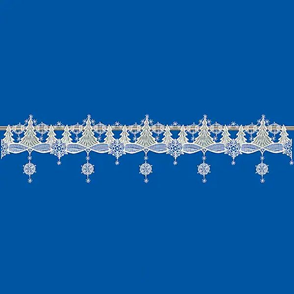 W. Reuter & Sohn - Plauener Spitze® Scheibengardine »Winterwald«, (1 St.), günstig online kaufen