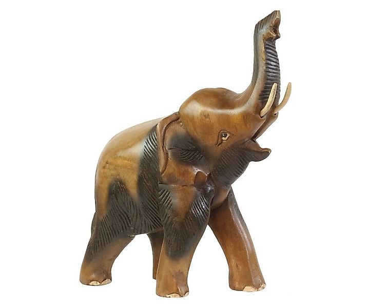 Oriental Galerie Dekofigur Elefant Skulptur Rüssel oben Braun 38 cm (1 St), günstig online kaufen