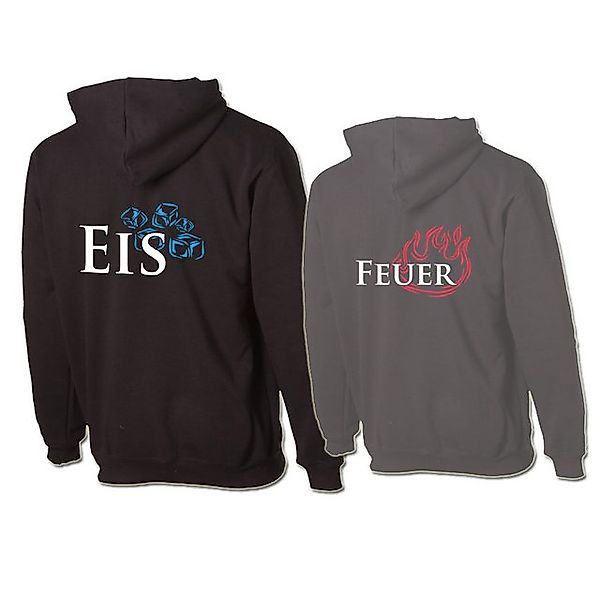 G-graphics Hoodie Eis & Feuer (Partner- / Paar-Set, Einzelteile zum selbst günstig online kaufen