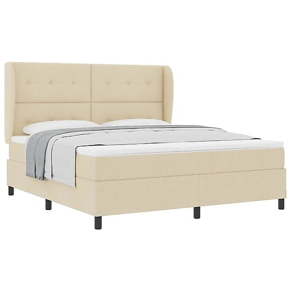 vidaXL Boxspringbett mit Matratze Creme 180 x 200 cm Stoff 3340583 günstig online kaufen