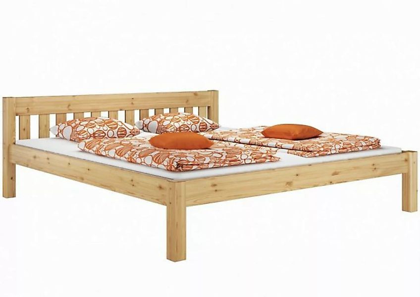 ERST-HOLZ Bett Doppelbett mit zwei Matratzen und Rost 180x200, Kieferfarblo günstig online kaufen