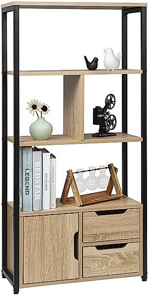 Woltu Bücherregal, 1-tlg., Standregal mit Schrank günstig online kaufen