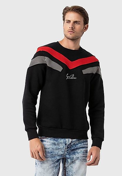 Cipo & Baxx Sweatshirt Sweatshirts (1-tlg) mit modernem Streifen-Design günstig online kaufen