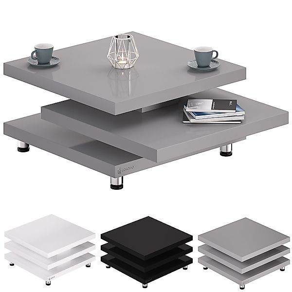 Casaria Couchtisch New York, Holz Grau günstig online kaufen