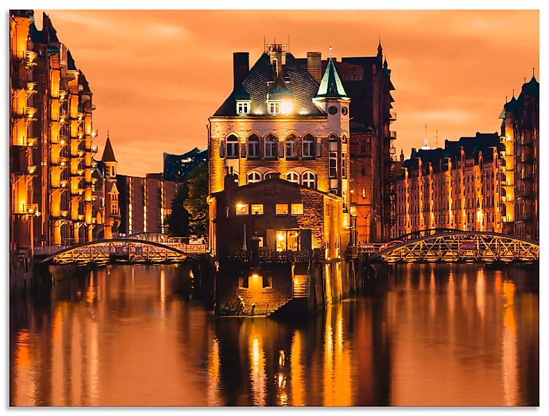 Artland Wandbild "Speicherstadt in Hamburg", Deutschland, (1 St.), als Alub günstig online kaufen