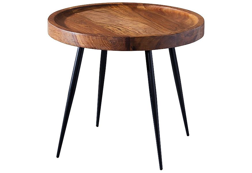 KADIMA DESIGN Beistelltisch Beistelltisch 46x40x46 cm Holz Metall Couchtisc günstig online kaufen