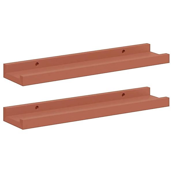 vidaXL Wandregal mit Regal 2 Stk Rot 40 x 9 x 3 cm Holzwerkstoff 42020001 günstig online kaufen
