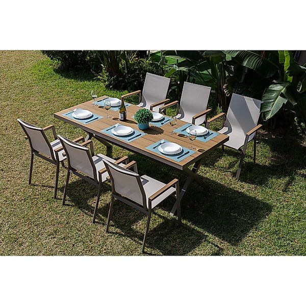 MANDALIKA Garden Gartenlounge-Set 7 tlg. Essgruppe günstig online kaufen