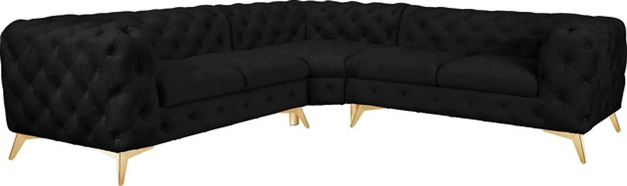 Home affaire Chesterfield-Sofa »Ecksofa GLYNIS L-Form mit Wellenunterfederu günstig online kaufen