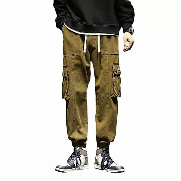 FIDDY Loungepants Lässige Multi-Pocket-Herren Hose in lockerer gerader Pass günstig online kaufen