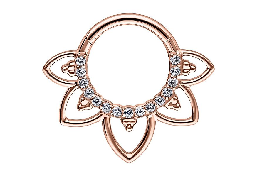 Wildcat Nasenpiercing Flower Lines Crystal Septum Clicker für Ohr, Nase, 1 günstig online kaufen