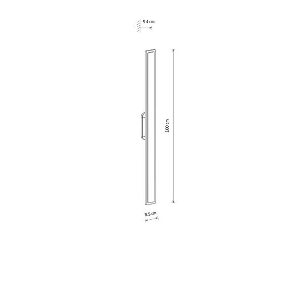 LED-Wandleuchte Isla, sand, Aluminium, Höhe 100 cm, IP54 günstig online kaufen