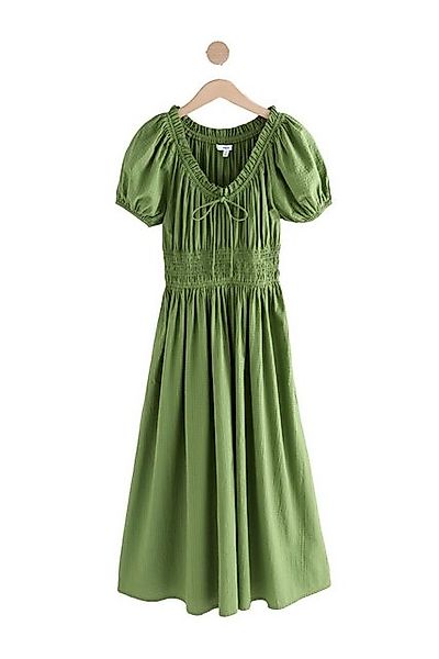 Next Midikleid Seersucker-Midikleid mit Puffärmeln, Kurzgröße (1-tlg) günstig online kaufen