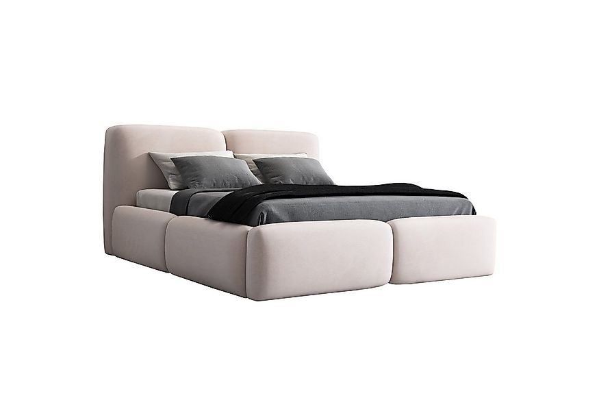 A&J MöbelLand GmbH Polsterbett OLKE-OM mit Bettkasten und Lattenrost. (Bett günstig online kaufen