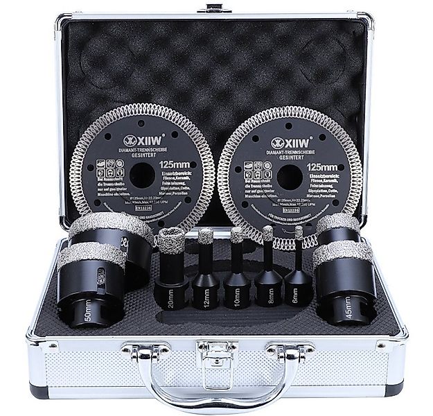 XERSEK Kernbohrer 11tlg Fliesenbohrer Diamant Bohrkrone 6-68mm M14 Für Wink günstig online kaufen
