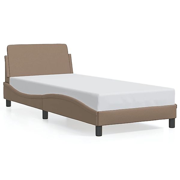 vidaXL Bettgestell Dover Cappuccino-Braun 90x190 cm Kunstleder 373102 günstig online kaufen