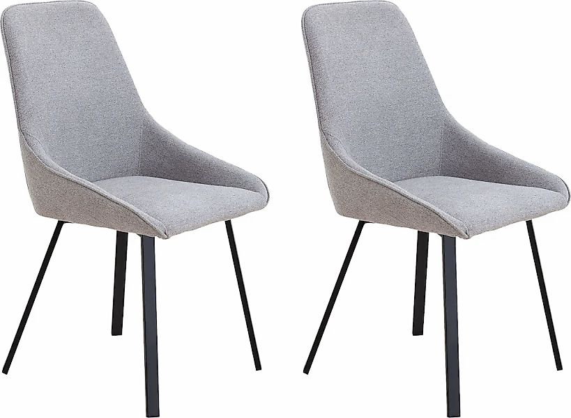 SalesFever Esszimmerstuhl "Stilvoll" (Set) 2 Stk. Strukturstoff H 87 cm/ B günstig online kaufen