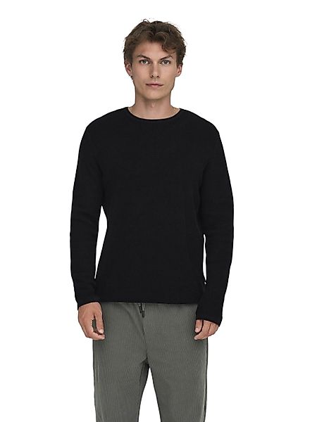 Only & Sons Herren Pullover ONSERIC REG 12 STRUC CREW KNIT - Regular Fit günstig online kaufen