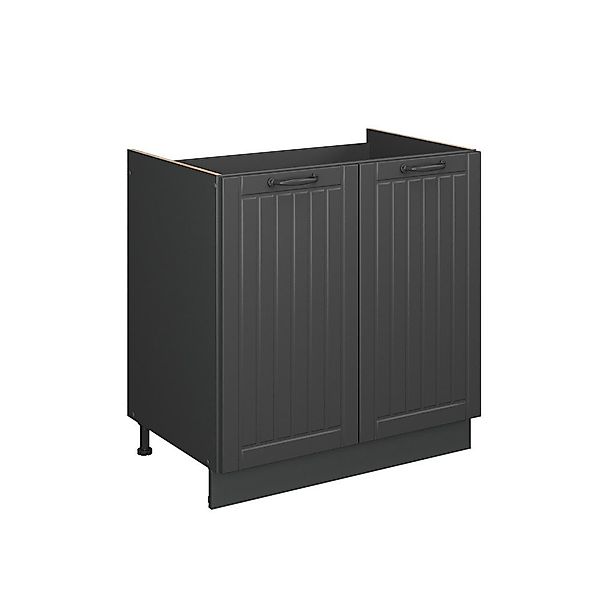 Vicco Spülenunterschrank Fame-Line, Dunkelgrau/Anthrazit, 80 cm, günstig online kaufen