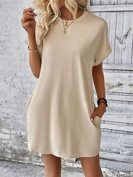 AFAZ New Trading UG Sommerkleid Einfarbiges, kurzes Kleid mit Rundhalsaussc günstig online kaufen
