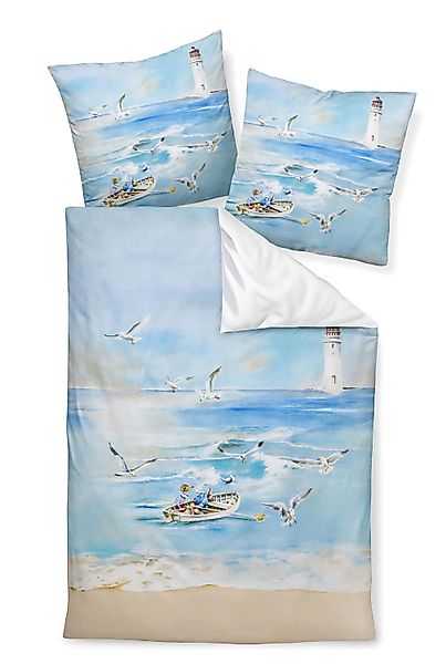 Janine Bettwäsche Mako-Baumwolle, Mako-Satin, 2 teilig, günstig online kaufen