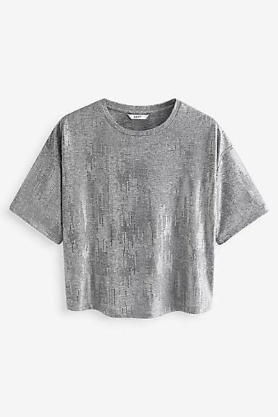 Next T-Shirt Metallic-T-Shirt mit Rundhalsausschnitt (1-tlg) günstig online kaufen