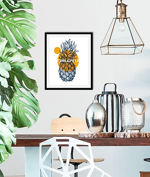 queence Bild »Pineapple«, Obst-Obst Bilder-Ananas-Kunst-Abstrakt-Essen-Lebe günstig online kaufen