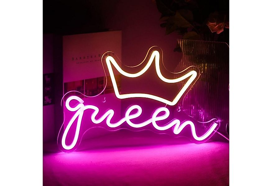MUPOO LED Dekoobjekt Halloween Deko LED Neonschild King/Queen Acryl Nachtli günstig online kaufen
