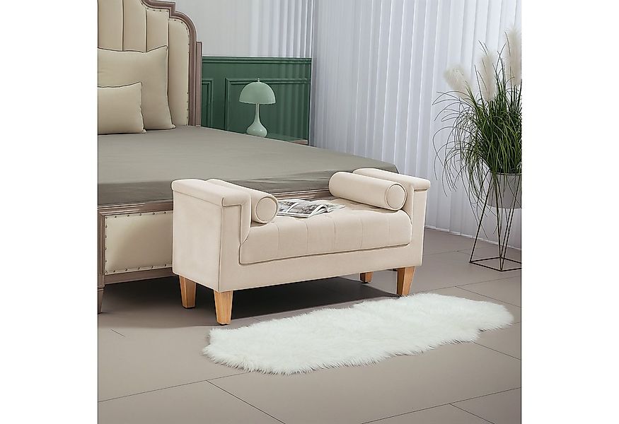 HOMCOM Polsterbank Sitzbank Chenille-Bezug, Armlehne (Bettbank, 1-St., Schu günstig online kaufen