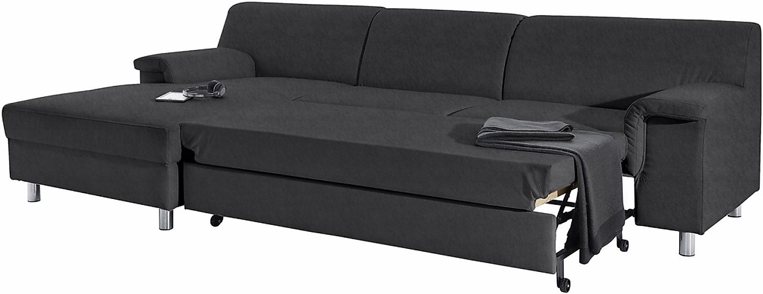 INOSIGN Ecksofa "Jamie, modern und elegant, Fußhöhe 9cm, L-Form,", wahlweis günstig online kaufen