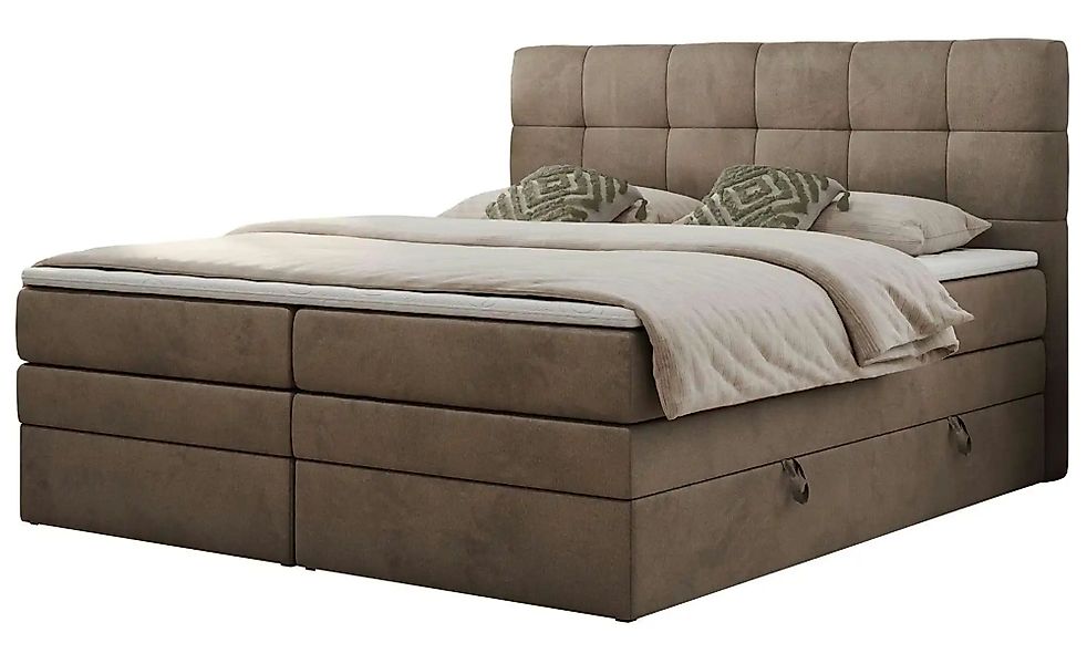 Boxspringbett mit Bettkasten Luka King ¦ braun ¦ Maße (cm): B: 120 H: 110 B günstig online kaufen