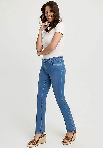 wonderjeans Bootcut-Jeans Figurbetonte Form mit leicht ausgestelltem Bein günstig online kaufen