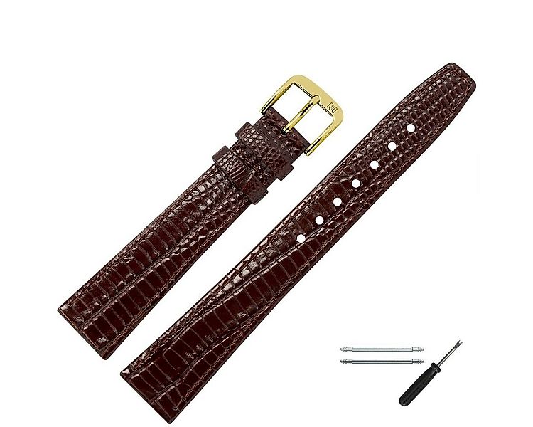 MARBURGER Uhrenarmband 14mm Leder Eidechse (Iguana) Prägung günstig online kaufen