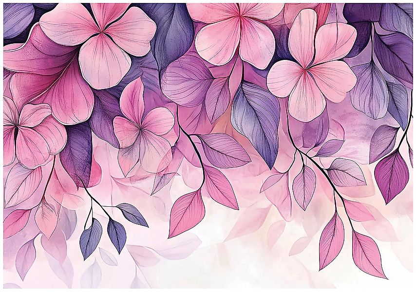 Wallarena Fototapete Natur Rosa Blumen Vlies günstig online kaufen