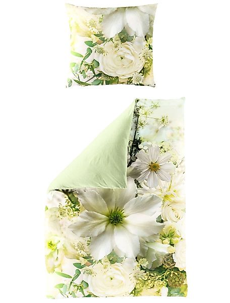 JACK Wendebettwäsche 135x200cm Digitaldruck Blüten Blumen günstig online kaufen