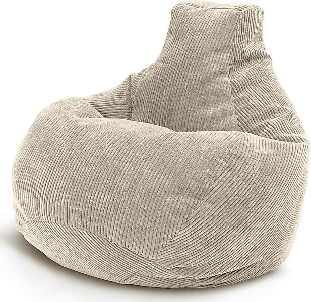 Green Bean Sitzsack mit Rückenlehne 80x80x90cm günstig online kaufen