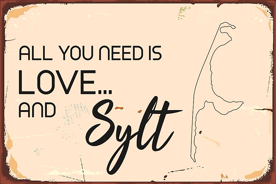 queence Metallbild "All you need is Sylt", Strand, (1 St.) günstig online kaufen