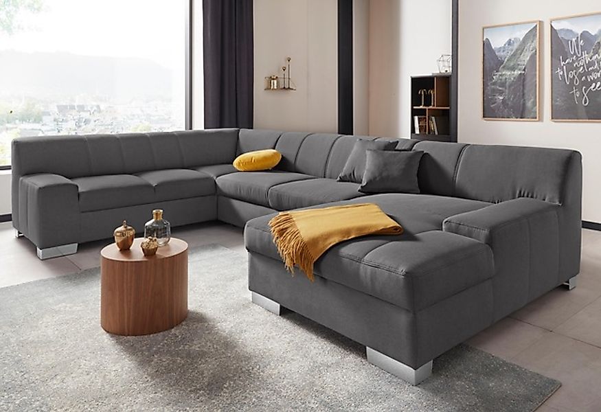DOMO collection Wohnlandschaft »Bero, elegant und zeitlos, flache Armlehnen günstig online kaufen