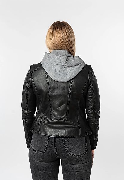 Mauritius Lederjacke "MWAmmy" mit Kapuze mit abnehmbarer Kapuze günstig online kaufen