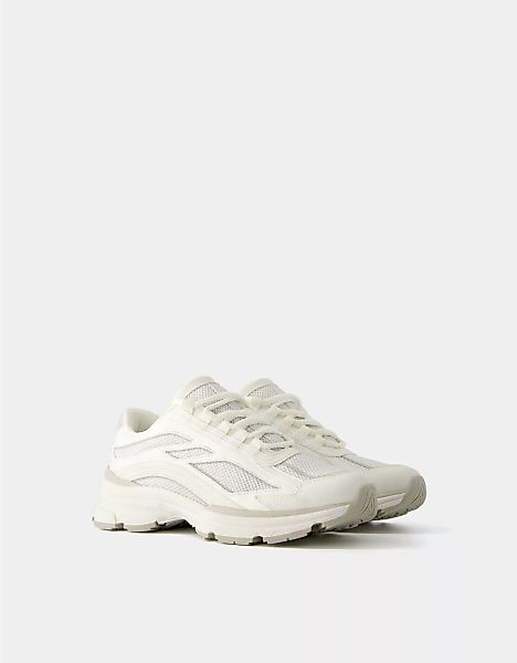 Bershka Kombinierte Sneaker Mit Mesh Damen 41 Weiss günstig online kaufen