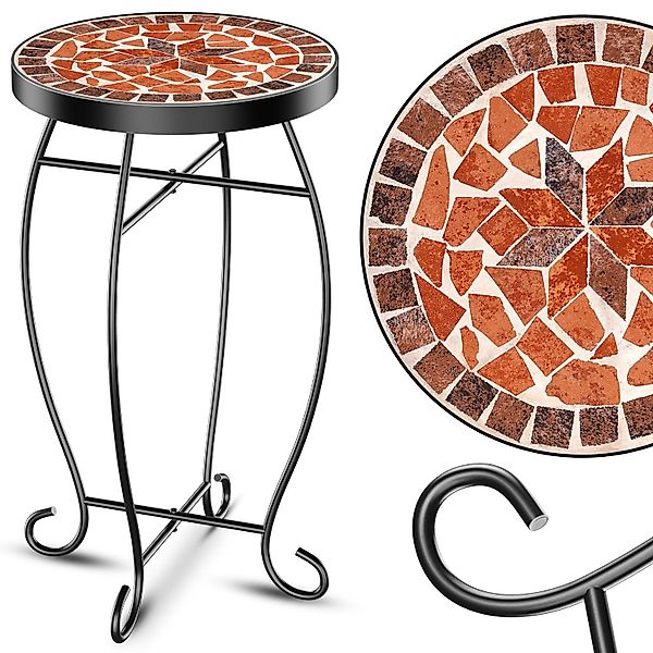 KESSER Gartentisch, Mosaiktisch Bistrotische Blumenhocker Rund günstig online kaufen