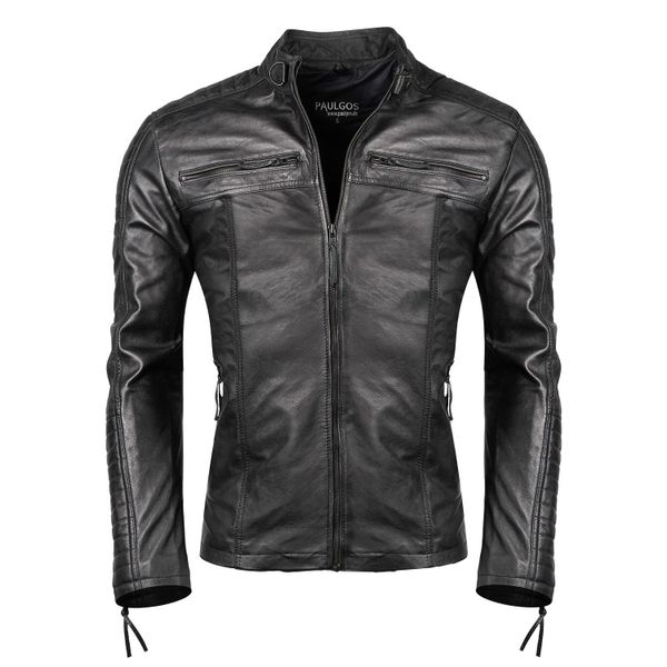 PAULGOS Lederjacke Herren Jacke Übergangsjacke Biker günstig online kaufen