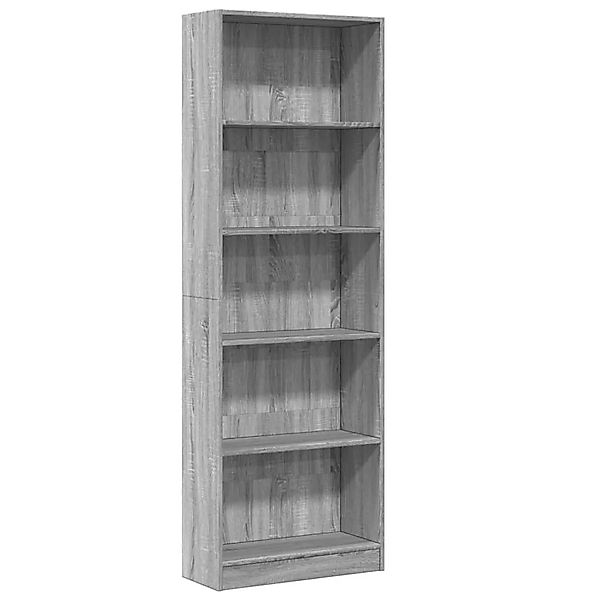 vidaXL Bücherregal Grau Sonoma 60x24x176 cm Holzwerkstoff 857826 günstig online kaufen