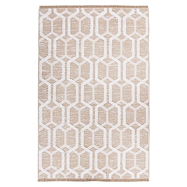 MeGusta Kurzflor Teppich Retro Gelb Recyceltes Material 160 x 230 cm günstig online kaufen
