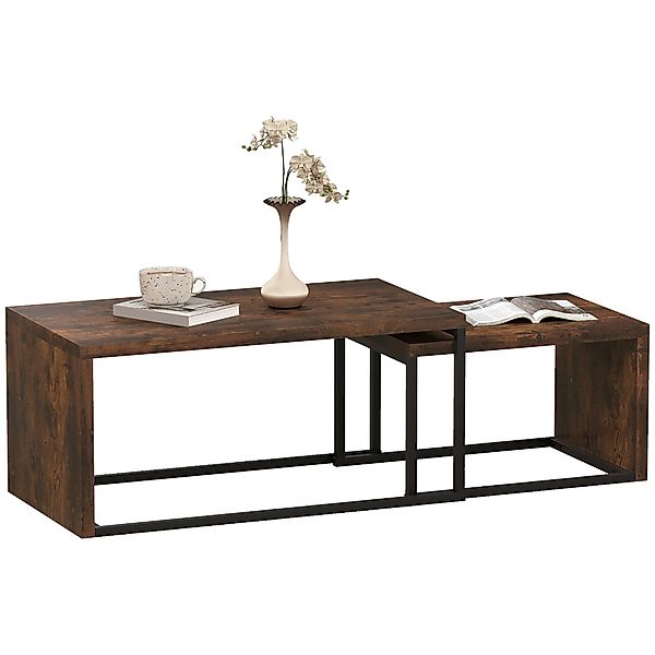 HOMCOM Couchtisch Satztisch Sofatisch Kaffeetisch (Sofatisch, günstig online kaufen
