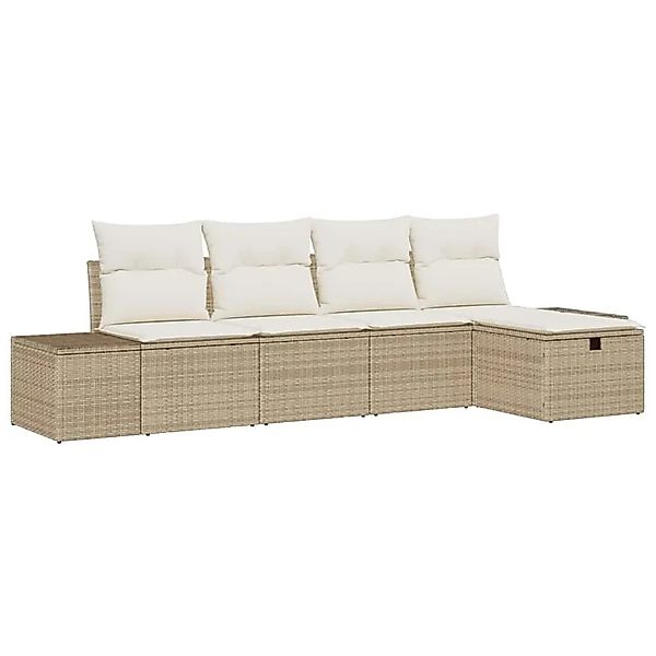 vidaXL Sofa Set mit Kissen 5-Tlg Poly-Rattan 3360692 günstig online kaufen