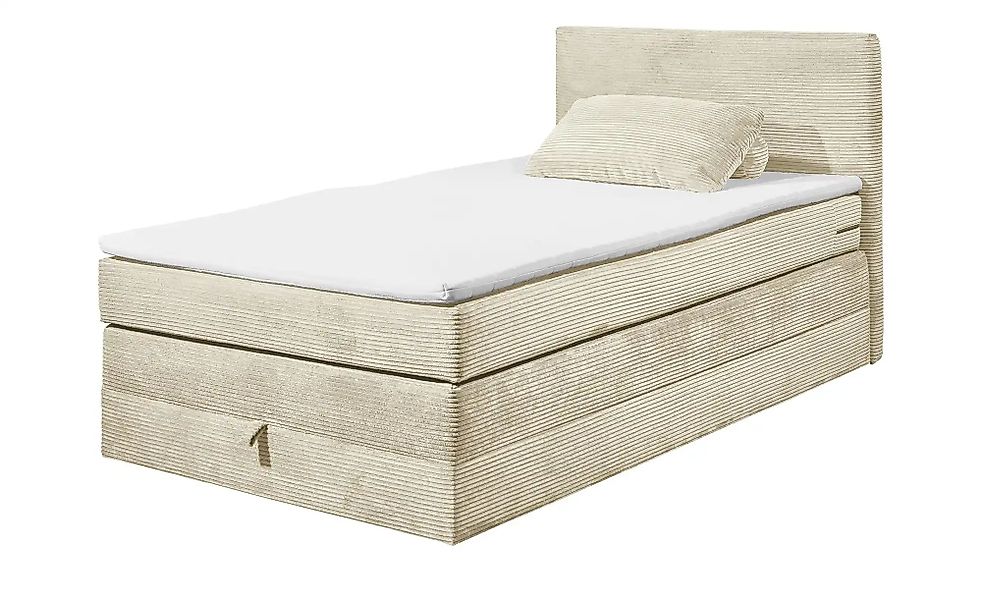 Boxspringbett  Lumb ¦ creme ¦ Maße (cm): B: 121 H: 107 T: 209.0 Betten > Ei günstig online kaufen