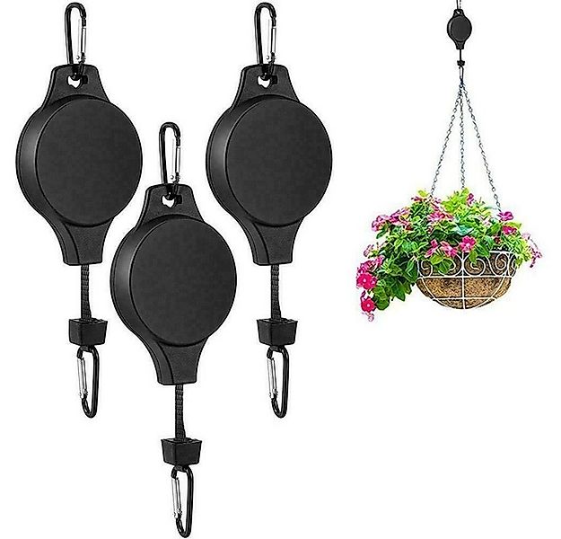 XDeer Garderobenhaken 4 Stück Pflanzenrollen Haken Ampelaufzug Blumenampel günstig online kaufen